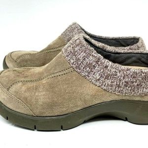 Dansko Eartha Brown Suede Sweater Cuff Slip On Clo